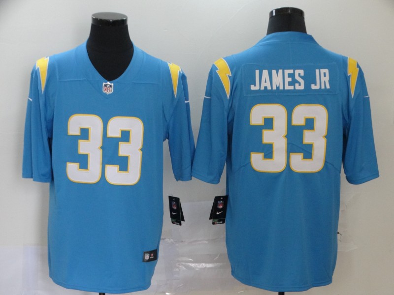 Men Los Angeles Chargers 33 James jr light blue Nike Vapor Untouchable Stitched Limited NFL Jerseys